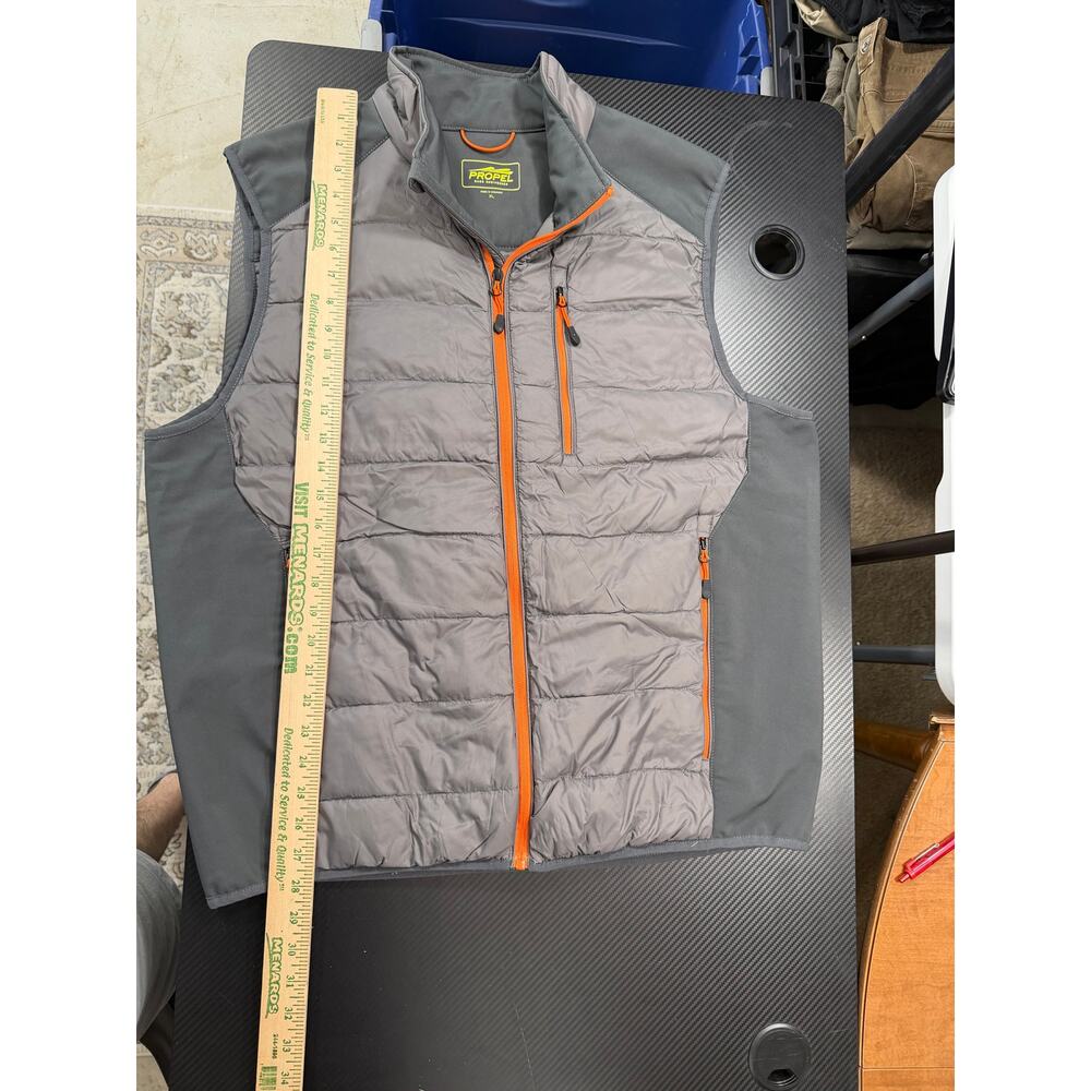Propel Bass Engineered Hybrid Down Puffer Vest Grey Size XL Outdoors GH Bass - Picture 5 of 12